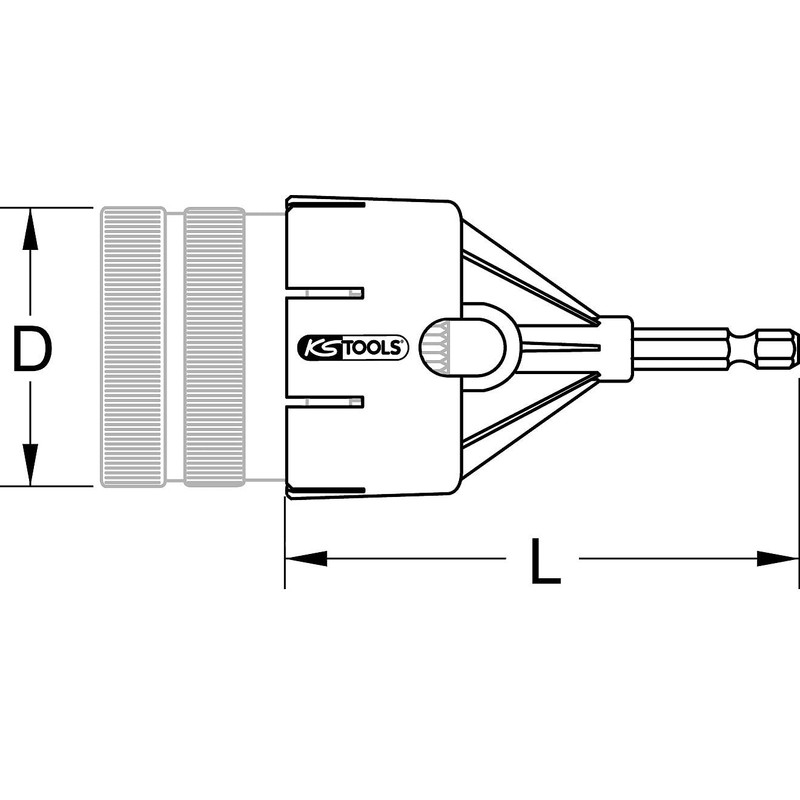 KS Tools 105.3005 adapter for pipe deburrer, 50mm
