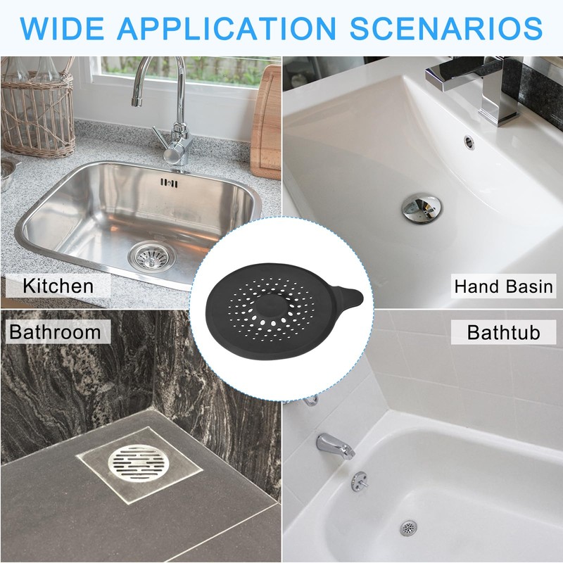 sourcing map Hair Drain Catcher, 5.51inch Tub Drain Covers Drain