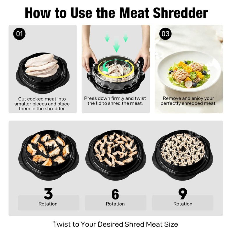 Chicken Shredder, Visible Meat Shredder Tool Twist