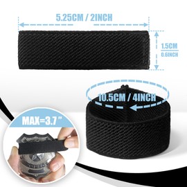 Anley 30 Pack Black Police Mourning Bands - High Elastic Twill Bands Fits Badge Width from 2 IN to 3.7 IN - Honor Guard Straps Funeral Mourning Bands for Police Officer and Law Enforcement Badge