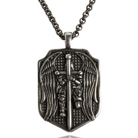 Hero Company St. Michael Pendant - St. Michael The Archangel Necklace - Helps Pair Veterans with a Service Dog or Shelter Dog