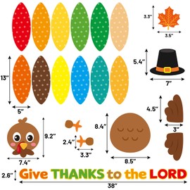 Turkey Bulletin Board Decorations Religious Thanksgiving Turkey Cutouts Set Fall Autumn Christian Faith Classroom Decor Sunday School Activity Supplies