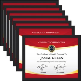 Icona Bay 8.5x11 Certificate Frames (Black, 12 Pack), Modern Style Wood Composite Document Frames, Table Top or Wall Mount, Bliss Collection