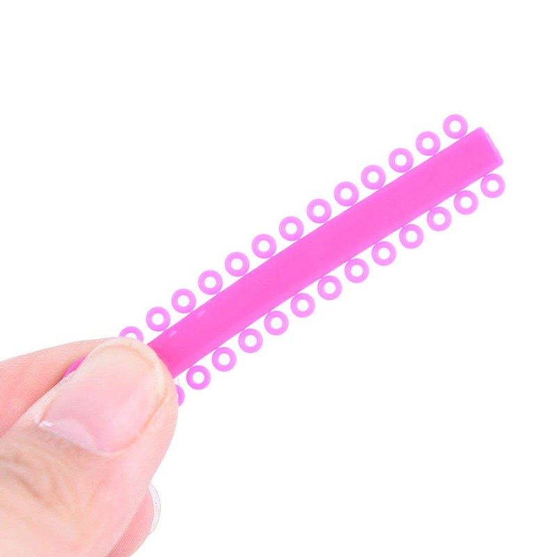 Chargenyang 1040pcs Orthodontic Ligature Ties Multi-Color Orthodontic Elastomeric O-Rings Braces