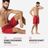 Ladeheid LA40-129 men's swimming trunks, beach shorts - red, size: