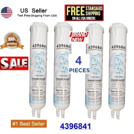 Filter 4 Pack Refrigerator Water Replacement Filter EDR3RXD1 9083 4396841 4396710