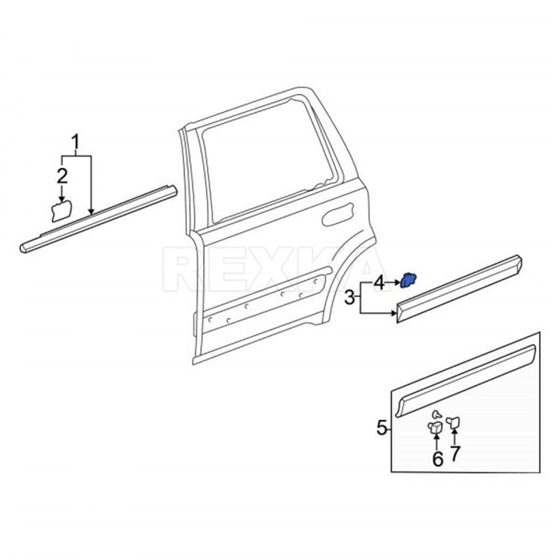 Rexka 10pcs Body Side Moulding Clips for Honda Acura 75305-S0A-003