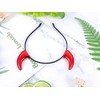 Bonnie Z. Leonardo Glossy Devil Horns Headband Red