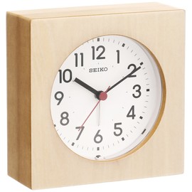 Seiko KR501A Seiko Clock Wall Clock, Dual Use, Analog Alarm, Wooden Frame, Natural Color Wood