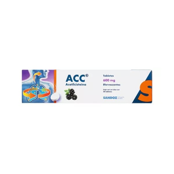 Acc Acetilcisteina Tabletas Efervescentes 20 Tabletas 600 Mg