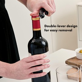 OXO Steel Double Lever Waiter's Corkscrew, Silver/Black