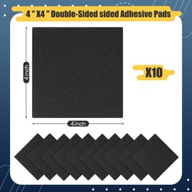 Landical 10 Pieces Adhesive Sticky Pads for Road Reflectors 4 Inch Double-Sided Adhesive Easy Installation Driveway Reflector Markers Tape Glue for Reflector Markers Street, Pavement and Asphalt