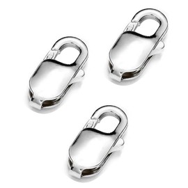 My-Bead Set of 3 Lobster Clasps 13.6 mm 925 Sterling Silver Jewellery Clasp Bracelets Necklaces Jewellery Quality DIY