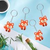 MeYuxg Pack of 40 Fox Keyrings, Children's School Key Fob