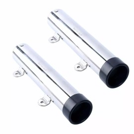 Amarine-made 2PACK Boat Fishing Stainless Steel Side Mounted Transom Rod Holder  Weld Bracket
