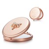OMIRO 1X/10X(300R) Magnifying Compact Mirror, Small Crown Engraved Pocket Makeup