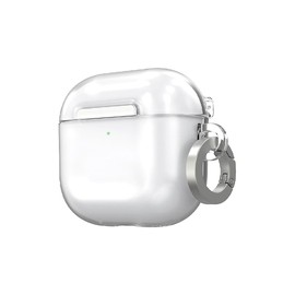 Araree AR27403AP4 Airpods 4 Case, Nu:kin Hard Clear Case, Top and Bottom Integrated Cover, Air Pods 4, Shockproof, Polycarbonate, Strap Hole Included, Wireless Charging, Clear
