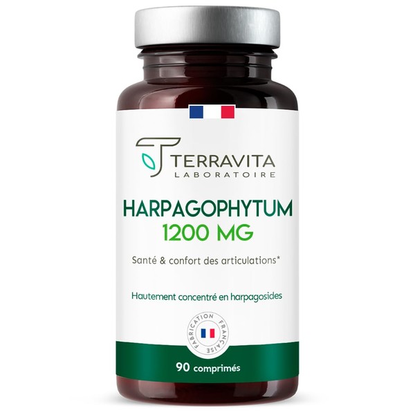HARPAGOPHYTUM | Extract 8:1 Ultra Concentrated at 5% Harpagosides | Joint Pain - Arthritis | Increased Mobility and Flexibility | 90 400mg Tablets | Made in France | Terravita