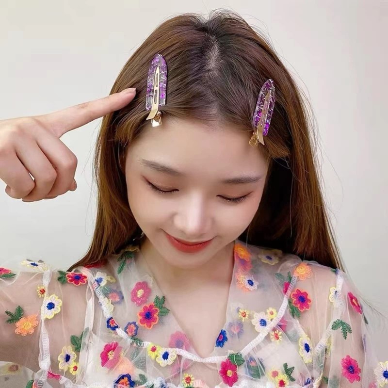 EZ PEACH Non-marking Bangs Clips, Tortoise Shell Style, 6 Pieces,