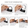 Hedume 2 Pack 5-Digit Horizontal Combination Padlock, 5 Digit Combination