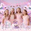 134Pcs Butterfly Party Supplies Cute Decorations for Birthday, Unique Theme