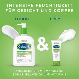 CETAPHIL Moisturising lotion, 460 ml and moisturiser, 85 g, for dry, sensitive skin on body and face, provides intensive 48 hours moisture, clinically tested for sensitive skin