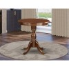 East West Furniture Eden Wood Small Dining Table with Pedestal