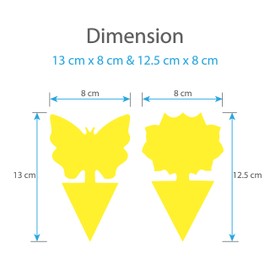 15 pcs Gnat Traps for House Indoor, Fungus Gnat Sticky Traps for Plants, Sticky Traps for Gnats - Plant Sticky Traps for Bugs, Sticky Fly Traps for Plants Trap Fungus Gnat, Fruit Fly and Other Insects