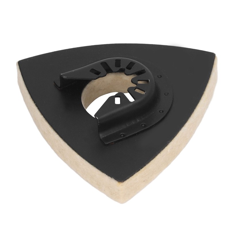 5PCS Wool Polishing Pad with Alloy Steel Base Triangular Felt