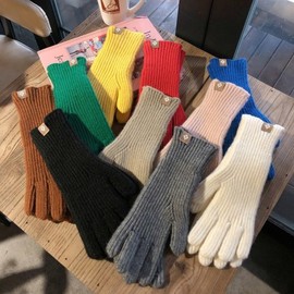 Lara 라라 핑거 터치 니트 손목 장갑(LALAW005) Lala Finger Touch Knit Wrist Gloves (LALAW005)