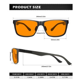 ANYLUV Gaming Glasses for Men Blue Light Blocking Glasses Mens Carbon Fiber Computer Glasses UV400 Screen Blocker