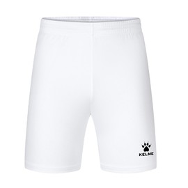 Kelme Soccer Game Pants, Half Length, Sweat Absorbent, Quick Drying, Practice Shorts, white