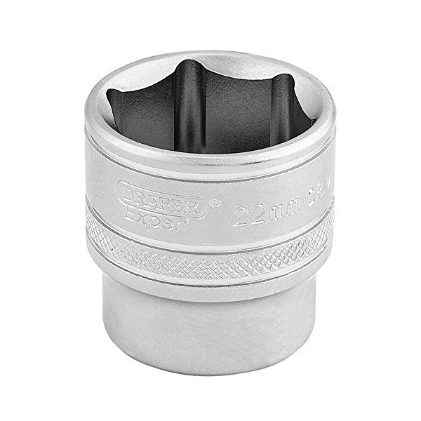 Draper 16547 3/8-Inch Square Drive 6 Point Metric Socket, 22mm