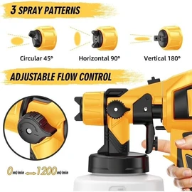 ‎MirrorZone 1400ML Electric Paint Sprayer 1000W Spray Gun Handheld Painting Gun Tool Nozzles
