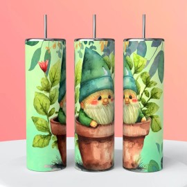 Unbranded Cute Gnome In A Planter 20oz Tumbler