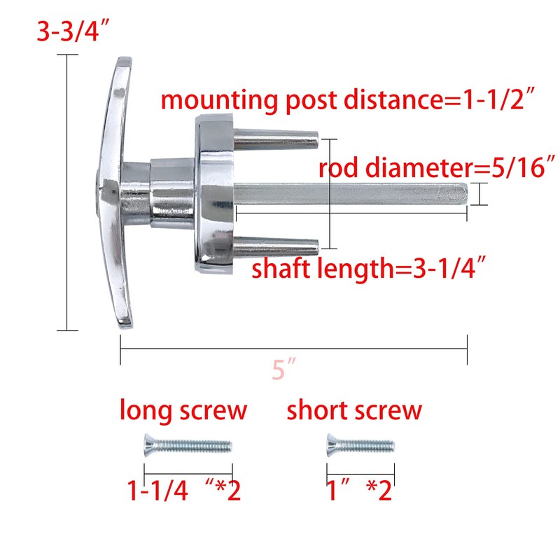 Wedelweib Garage Doors T Handle Lock with 2 Keys and