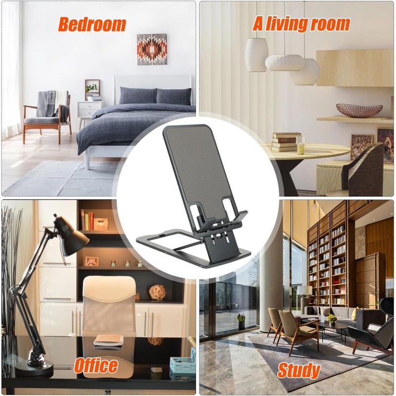 Soporte Plegable para Celular Aluminio Base Antideslizante Ajustable