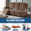TAOCOCO Recliner Sofa Slipcover, 3 Pieces Polyester Fabric Stretch Sofa