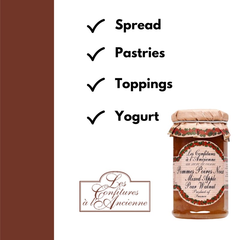 Apple Pear Walnut Jam Andresy All natural French jam pure