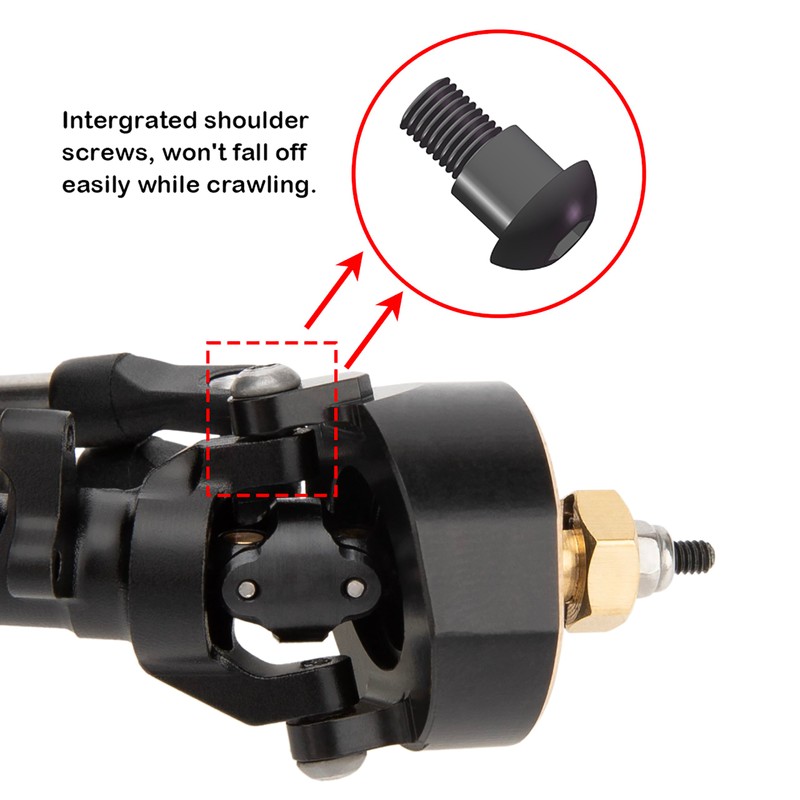 MEUS RACING 5mm ISO V2 SCX24 Axles with 3-Section CVD