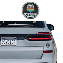 RGOAANC Pirate Badge Rated Car Emblem, 4 x 4 Metal Automotive Badge, 3D Metal Car Badges Round Emblem Decals, Car Exterior Emblems Badge Auto Decorations Compatible with Jeep Vehicles Trucks SUV RV