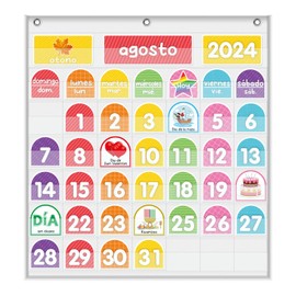 Spanish Calendar Set,Calendario Escolar,Pocket Calendar,EI Calendario Classroom Homeschool,Spanish Classroom Decor,Teacher Materials,Daily Activities (Spanish)