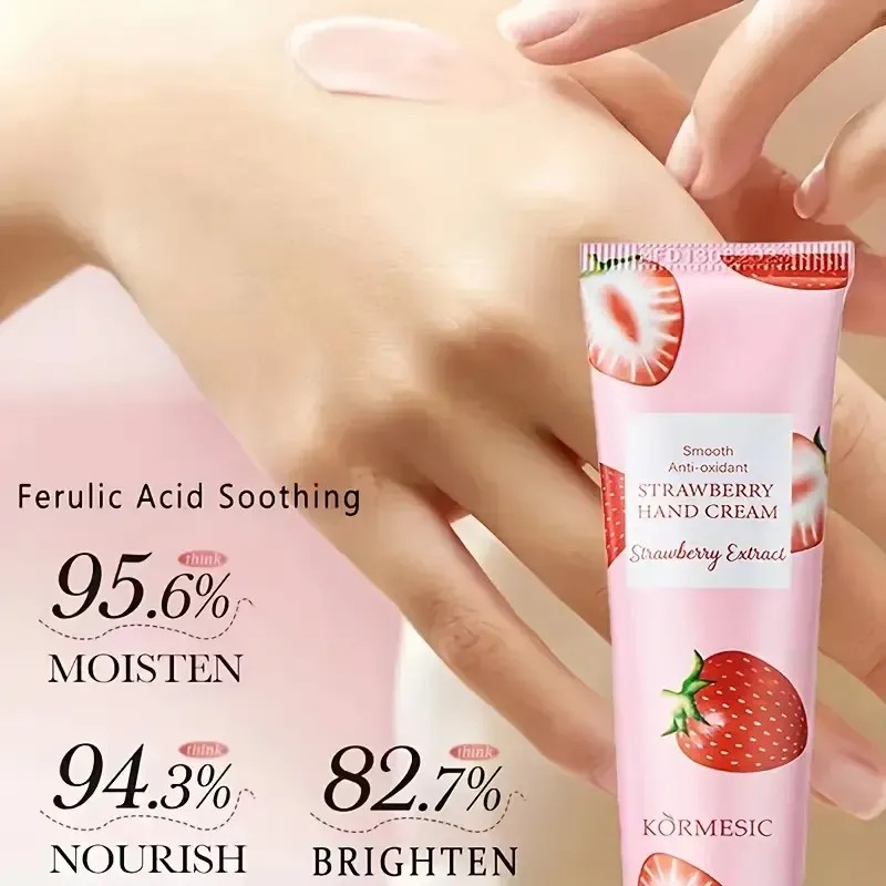 10 Crema Manos Fresa Hidratante Unisex
