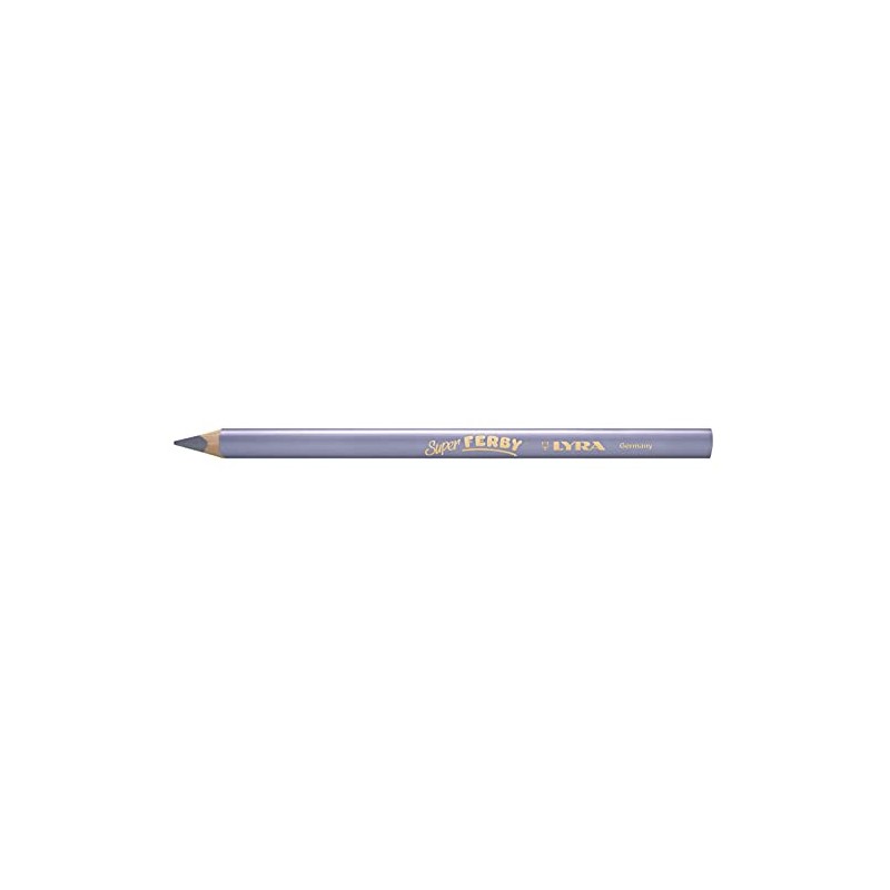 LYRA Super Ferby Metallic Wooden Chunky Colouring Pencils, 6 Assorted