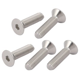 uxcell 3/8-16 x 1-1/2" 304 Stainless Steel Flat Head Hex Socket Cap Screw Fastener 5pcs