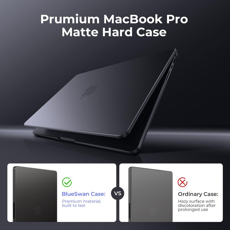 BlueSwan Matte Case for MacBook Pro 14 M5 2026 2024-2021