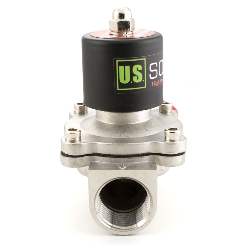 1" Stainless Steel Electric Solenoid Valve 110VAC Normally Closed Air