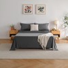Full Size Bed Sheets Set, Grey Cooling Hypoallergenic Microfiber Double