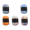 Healifty Multicolor Gradient Cotton Yarn Soft Knitting Wool 5 Rolls