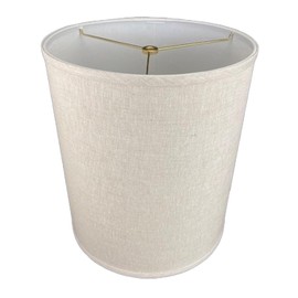 FenchelShades.com 12" Top Diameter x 12" Bottom Diameter x 14" Height Fabric Drum Lampshade Spider Attachment (Designer Linen Oatmeal)